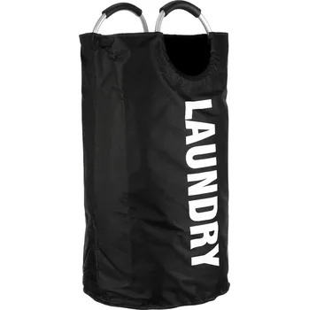 Koš na prádlo Koš prádelní - plátěný s uchy, barva černá