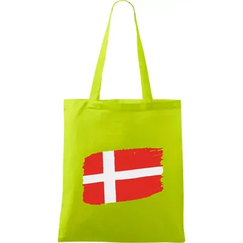 Dánsko vlajka - Taška bavlněná - 42 x 38 cm ( Limetková )