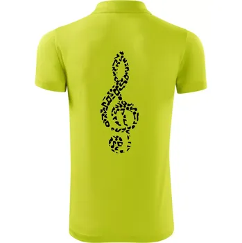 Pánská košile Houslový klíč z not - Polokošile Victory sportovní (dresovina) - XL ( Limetková )