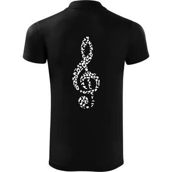 Pánská košile Houslový klíč z not - Polokošile Victory sportovní (dresovina) - S ( Černá )