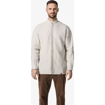 Pánská košile CityZen - MILANO Pánská lněná košile přírodní béžová XXL