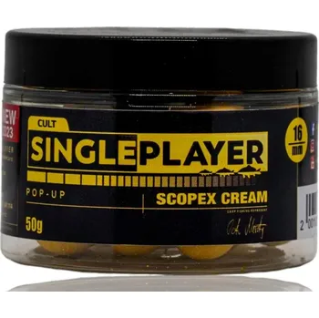 Krmivo pro hospodářské zvíře SINGLEPLAYER Pop-up Boilies Scopex Cream 50g 16 mm SINGLEPLAYER Pop-up Boilies Scopex Cream 50g 16 mm