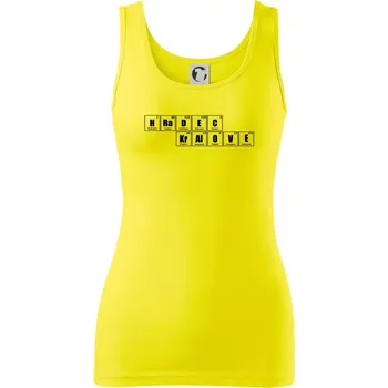 Dámské oblečení Periodická tabulka Hradec Králové - Dámské tílko - S ( Citrónová )