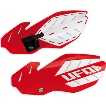 UFO kryty páček FLAME HONDA CRF 250 12-17, CRF 450 12-16 barva červená/bílá (s upevněním) (UFO kryty páček FLAME HONDA CRF 250 12-17, CRF 450 12-16 barva červená/bílá (s upevněním))