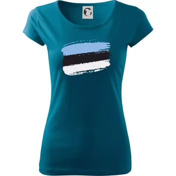 Dámské tričko Estonsko vlajka - Dámské triko Pure - XS ( Petrolejová )