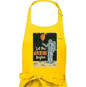 Kuchyňská zástěra Astronaut balón - Dámská zástěra na vaření - Univerzální velikost ( Žlutá )