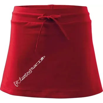 Dámská sukně Klarinet nápis - Sportovní sukně - two in one - M ( Červená )