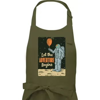 Kuchyňská zástěra Astronaut balón - Dámská zástěra na vaření - Univerzální velikost ( Khaki )