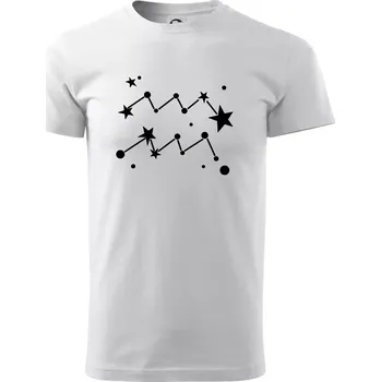 Pánské tričko Souhvězdí - Aquarius - Vodnář - Triko extra velké (5-8XL) - 8XL ( Bílá )