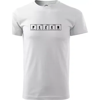 Pánské tričko Periodická tabulka Plzeň - Triko extra velké (5-8XL) - 8XL ( Bílá )