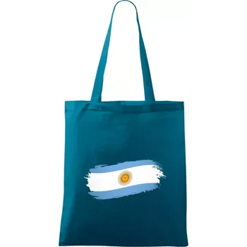 Argentina vlajka okousaná - Taška bavlněná - 42 x 38 cm ( Petrolejová )