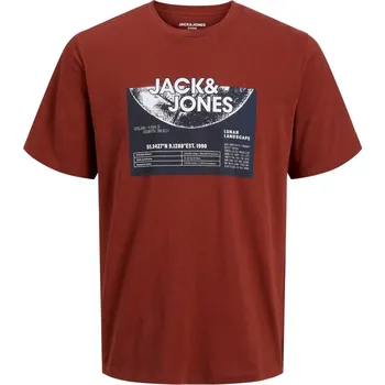 Pánské tričko Jack and Jones JJ Short-Sleeve Regular Fit T-Shirt Brandy Brown L