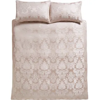 Povlečení Béžové damaškové povlečení na jednolůžko 135x200 cm Damask Jacquard – Catherine Lansfield ID_1682442