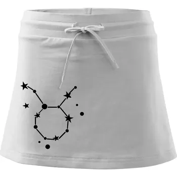 Dámská sukně Souhvězdí - Taurus - Býk - Sportovní sukně - two in one - XL ( Bílá )