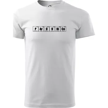 Pánské tričko Periodická tabulka Pardubice - Triko extra velké (5-8XL) - 6XL ( Bílá )