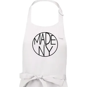 Kuchyňská zástěra Made in NY - Dámská zástěra na vaření - Univerzální velikost ( Bílá )