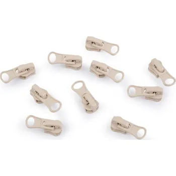 Zip Jezdec ke kostěným zipům No 3, malé, 5 béžová