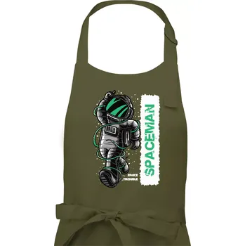 Kuchyňská zástěra Spaceman trouble - Pánská zástěra na vaření - Univerzální velikost ( Khaki )