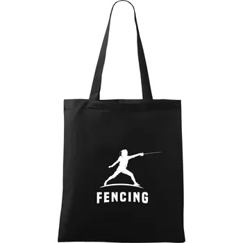 Fencing (šerm) - postava - Taška bavlněná - 42 x 38 cm ( Černá )