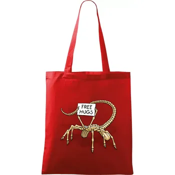 Nákupní taška Vetřelec - free hugs (Hana-creative) - Taška bavlněná - 42 x 38 cm ( Červená )