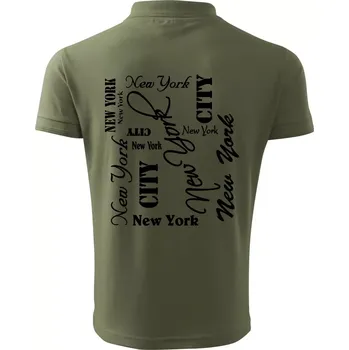 Pánská košile New York City font - Polokošile pánská Pique Polo 203 - 4XL ( Khaki )