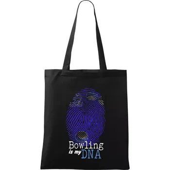 Nákupní taška Bowling is my DNA - Taška bavlněná - 42 x 38 cm ( Černá )
