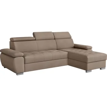 Sedací souprava Rohová sedací souprava, šedobéžová Taupe, pravá, SEMI ROH