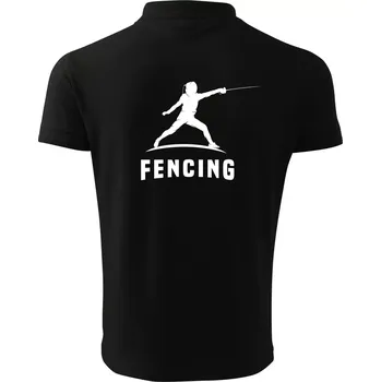 Pánská košile Fencing (šerm) - postava - Polokošile pánská Pique Polo 203 - 3XL ( Černá )