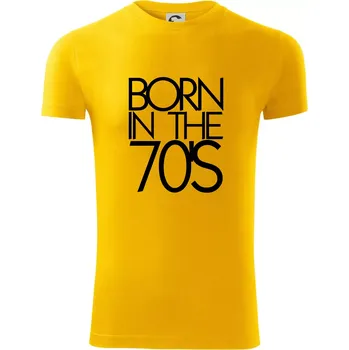 Pánské oblečení Born In The 70's - Viper FIT - Pánské zůžené tričko - S ( Žlutá )