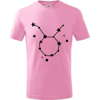 Souhvězdí - Taurus - Býk - Tričko dětské bavlněné - 134 cm/8 let ( Růžová )