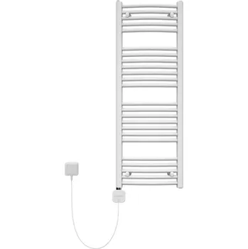 Radiátor Korado Těleso koupelnové trubkové elektrické Koralux Rondo Comfort KRTA 1500/450, výkon 500 W, topné těleso s integrovaným regulátorem ovládaný aplikací, barva bílá