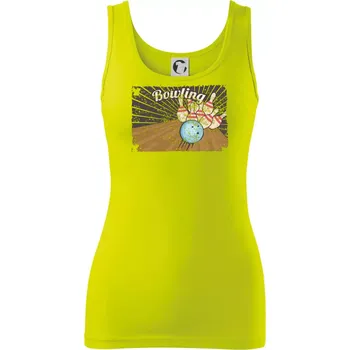 Bowling plakát - Dámské tílko - XS ( Limetková )