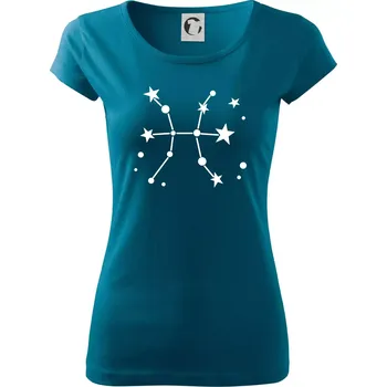 Dámské tričko Souhvězdí - Pisces - Ryby - Dámské triko Pure - 3XL ( Petrolejová )
