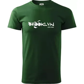 Brooklyn úsměv - Triko extra velké (5-8XL) - 6XL ( Lahvově zelená )