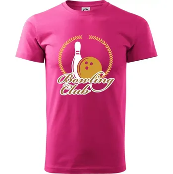 Pánská móda Bowling cup věnec - Klasické pánské triko vyšší gramáže - L ( Purpurová )