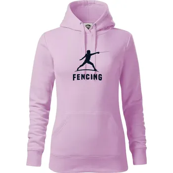 Dámská mikina Fencing (šerm) - postava - Mikina dámská Cape s kapucí - XS ( Orchid )