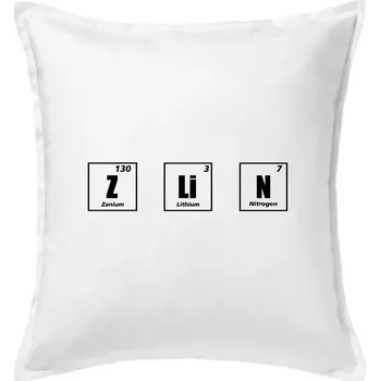 Polštář Periodická tabulka Zlín - Polštář 50x50 - 50x50 - Včetně výplně ( Bílá )