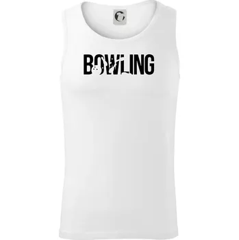 Bowling nápis kuželky - Tílko pánské Core - M ( Bílá )