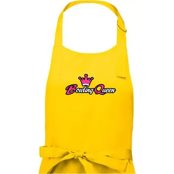 Kuchyňská zástěra Bowling queen - Dámská zástěra na vaření - Univerzální velikost ( Žlutá )