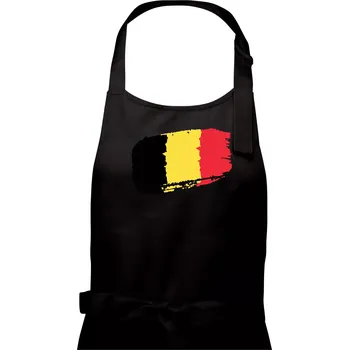 Kuchyňská zástěra Belgie vlajka - Pánská zástěra na vaření - Univerzální velikost ( Černá )
