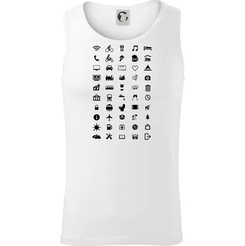 FOR TRAVEL - slovník na cesty - Tílko pánské Core - XL ( Bílá )