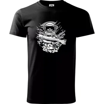 Astronaut Fishing - Triko extra velké (5-8XL) - 7XL ( Černá )