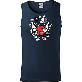 Bowling komiks - Tílko pánské Core - XL ( Námořní modrá (velmi tmavá - téměř černá) )