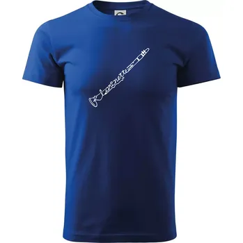 Pánské tričko Klarinet nápis - Triko extra velké (5-8XL) - 8XL ( Královská modrá )