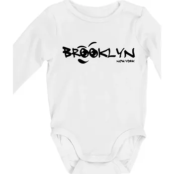 Kojenecký body Brooklyn úsměv - Body kojenecké s dlouhým rukávem - Dlouhý r. do 3 měs ( Bílá )