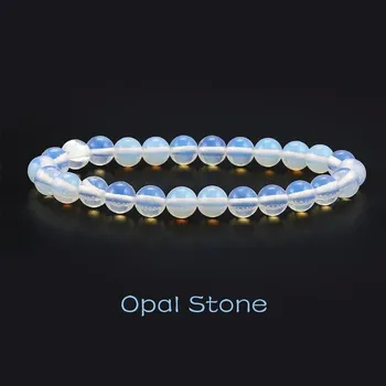 Náramek Náramek s korálků z přírodního minerálu | náramek, šperk - opálový kámen , 17–17,5 cm , 6mm Beads