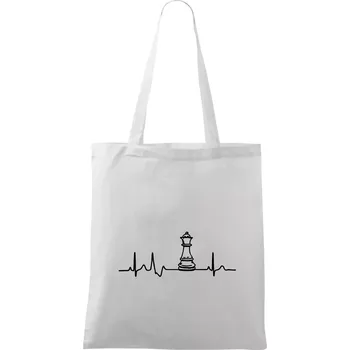 EKG Šachové figurky - dáma - Taška bavlněná - 42 x 38 cm ( Bílá )