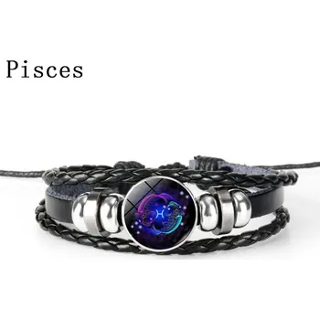 Náramek Kožený náramek se znamením zvěrokruhu | náramek, šperk - 2