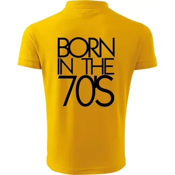 Pánská košile Born In The 70's - Polokošile pánská Pique Polo 203 - 5XL ( Žlutá )