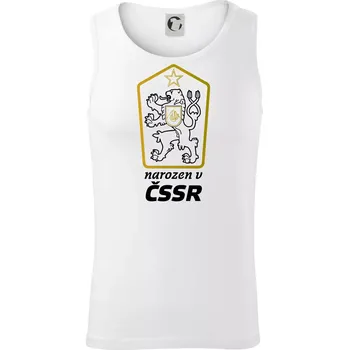Narozen v ČSSR - Tílko pánské Core - XL ( Bílá )